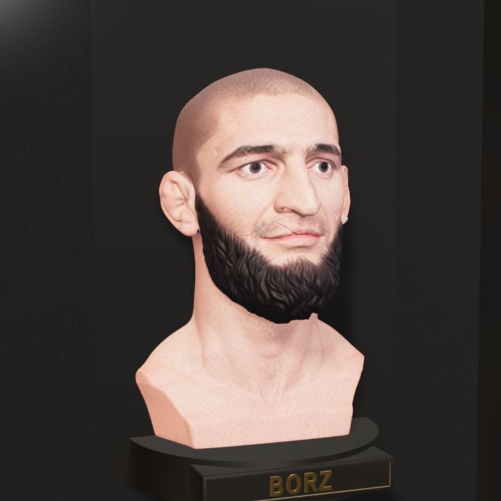 Khamzat "Borz" Chimaev, hand-painted bust