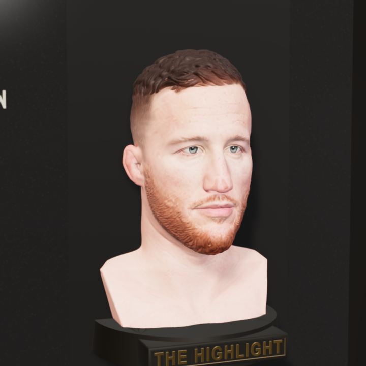 Justin "The Highlight" Gaethje, hand-painted bust