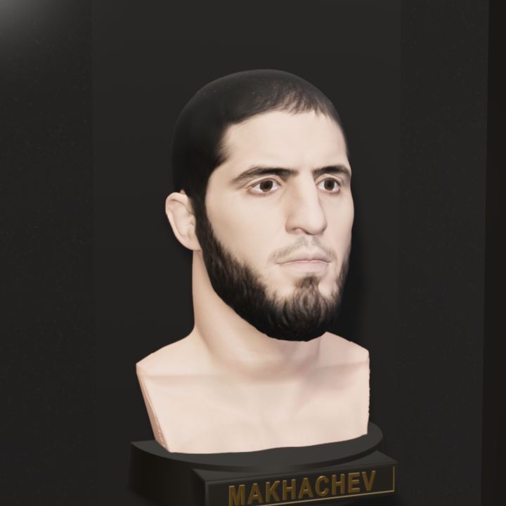 Islam Makhachev, hand-painted bust