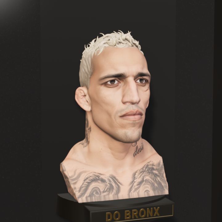 Charles "Do Bronx" Oliveira, hand-painted bust