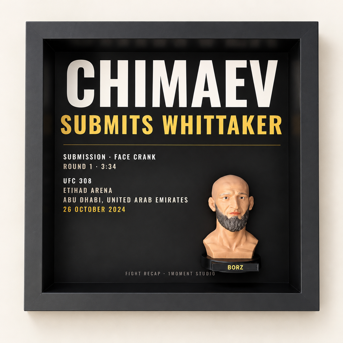 Khamzat Chimaev vs Robert Whittaker | UFC 308 | Hand-Painted MMA Shadow Box
