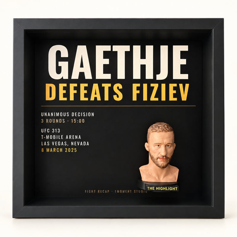 Justin Gaethje vs Rafael Fiziev | UFC 313 | Hand-Painted MMA Shadow Box