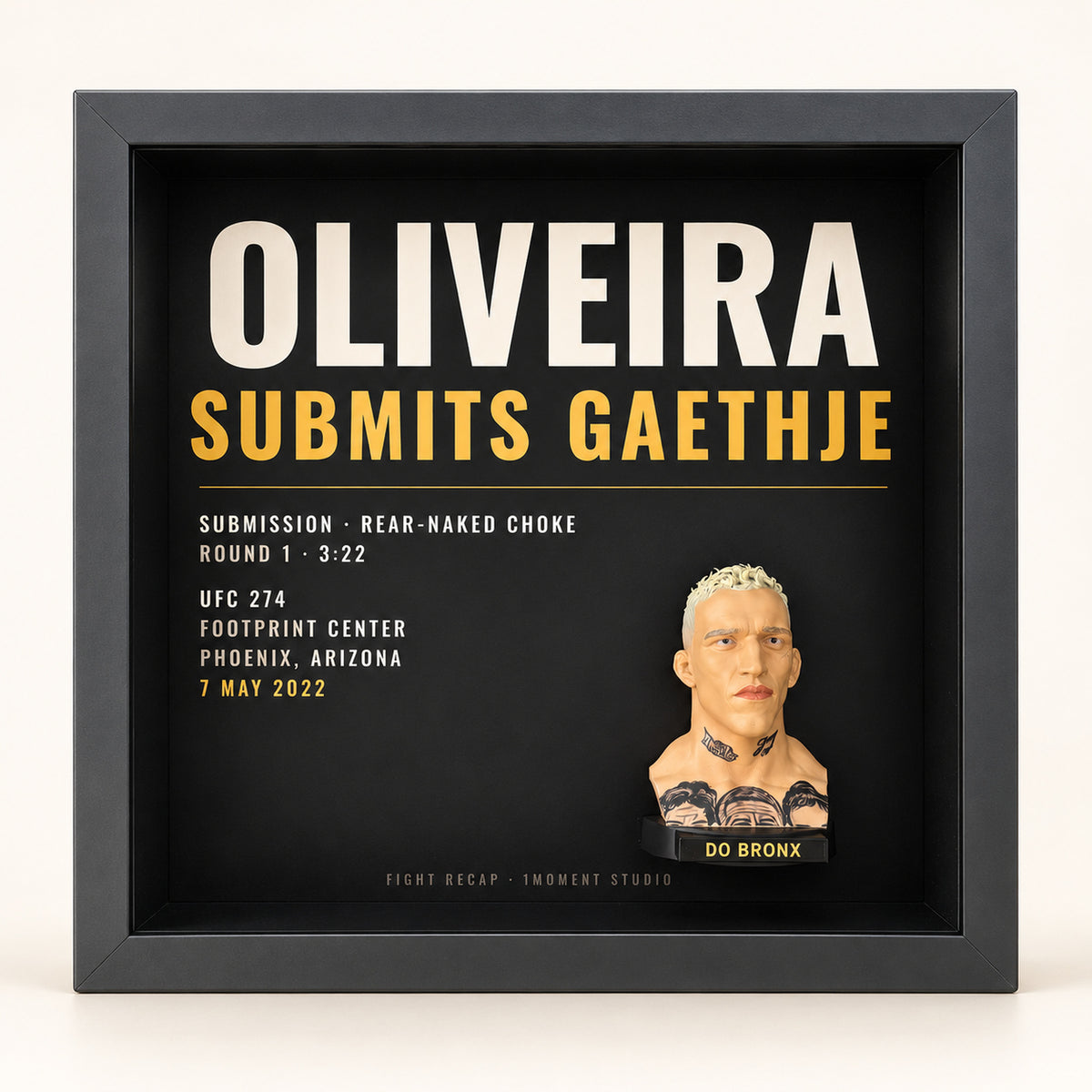 Charles Oliveira vs Justin Gaethje | UFC 274 | Hand-Painted MMA Shadow Box