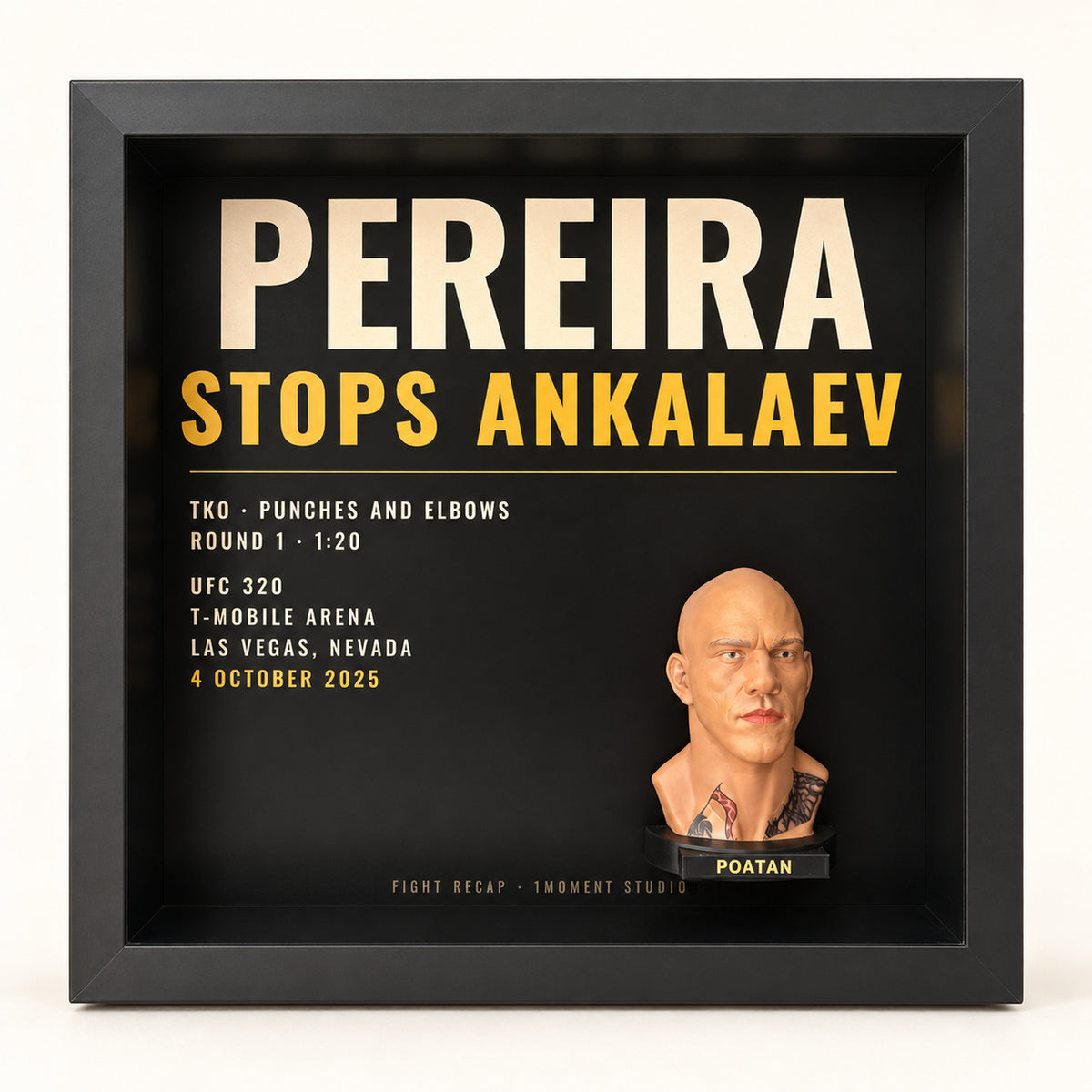 Alex Pereira vs Magomed Ankalaev | UFC 320 | Hand-Painted MMA Shadow Box