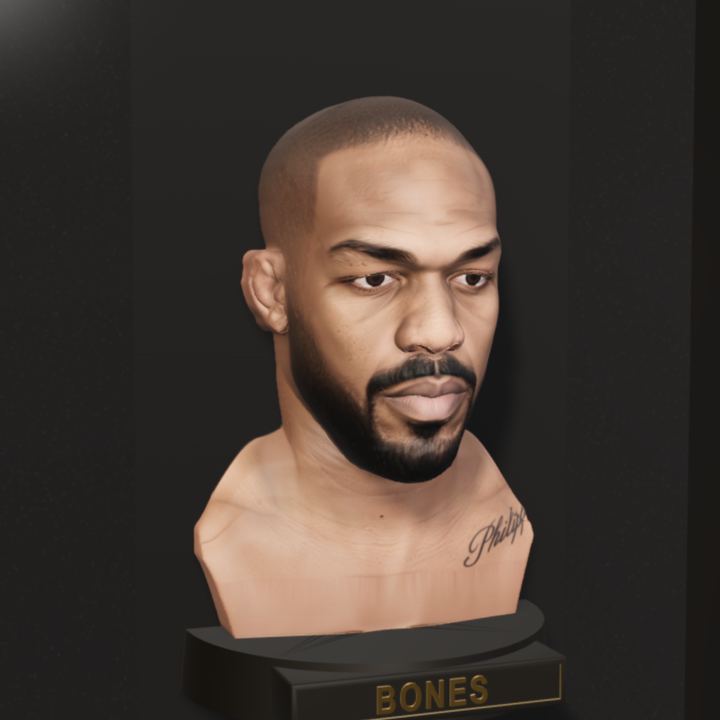 Jon "Bones" Jones, hand-painted bust