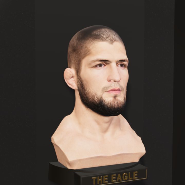 Khabib "The Eagle" Nurmagomedov, hand-painted bust