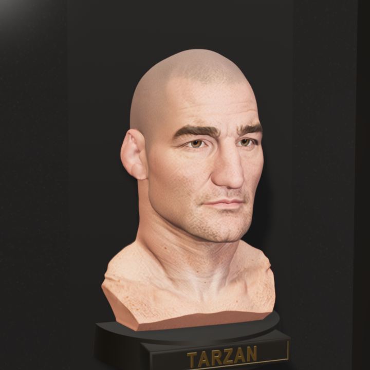 Sean "Tarzan" Strickland, hand-painted bust